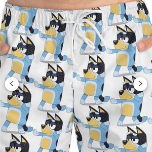 Men’s swim trunks - Bluey themed - never worn - size 2X on the smaller s…